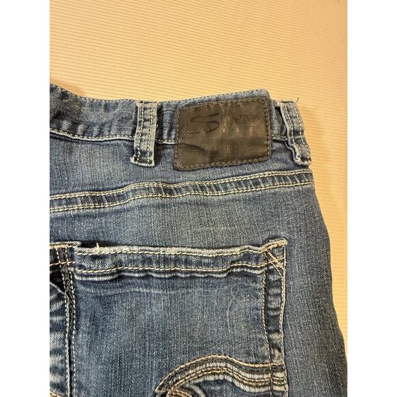 Silver Jeans Co Eddie Men’s Jeans Blue Relaxed Fit Straight Leg Denim 42x30 - Picture 6 of 10